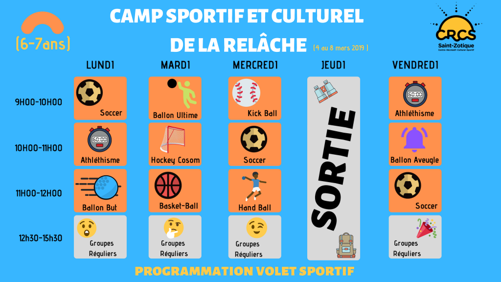 Copie de Programmation Sports (8-12ans)
